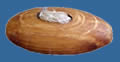 WB06 darkened apple-tree wood button. Sold in package of 10 piec