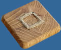 WB04 4-piece oak wood button. Sold in package of 10 pieces.